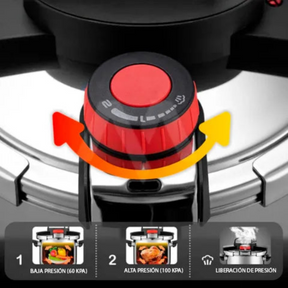 [Llévate 2 y paga 1] Olla de Presión TurboChef de Acero Inoxidable - A Prueba de Explosiones + REGALO: Kit de Utensilios