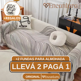 [¡Llevá 2 Pagá 1!] Funda para Sofá Clara(Calidad y Comodidad para tu Hogar) + 2 REGALOS: 2 Fundas para Almohadones