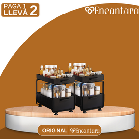 [Llevá 2 Pagá 1] Porta Condimentos Completo en Acero Inoxidable con Cajones Articulados
